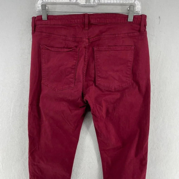 Banana Republic Skinny Pants Womens Sz 28 Burgundy Regular Mid-Rise Slim Stretch - Picture 8 of 12